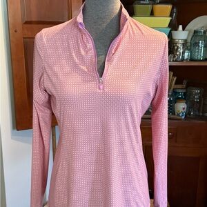 Peter Millar Light Pink Quarter-Zip Shirt